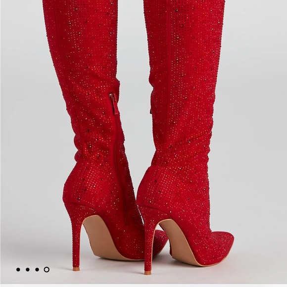 Red High Knee boots • Never Worn• - Picture 3 of 3